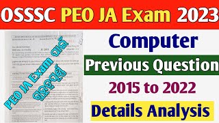 Computer All Previous year Question // OSSSC PEO Junior Assistant Computer class//RI ARI AMIN SFS FG