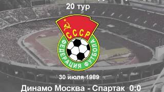 Динамо Москва - Спартак  0:0 (Чемпионат СССР 1989 - 20 тур)