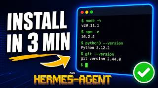 Install Hermes Agent in 3 Minutes (Beginner Tutorial — No Experience Needed)