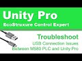 Troubleshoot USB Connection Issues Between M580 PLC and Unity Pro