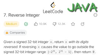 7. Reverse Integer leetcode | Beats 100% solutions | #leetcode |#leetcodesolution #java #hindi