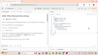 2634 Filter Elements from Array #Dsa #java #students #leetcode #loop #javascript #solution