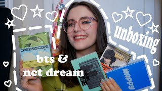 kpop album unboxing!! 💜 bts j-hope , jin , jimin and nct dream 💚