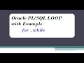 Oracle PL/SQL LOOP with Example