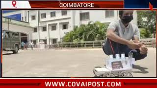 Robotic cart developed by Coimbatore youngster to fight Corona