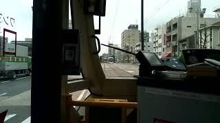 前面展望動画　日赤病院前~広電本社前(広電前)(広電1018号チャギントラッピング)