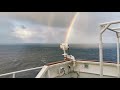 Rainbow seen clearly Indian Ocean onboard CMA CGM Georgia