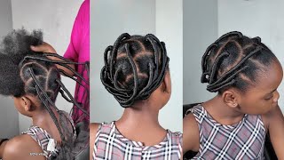 BRAZILIAN WOOL HAIRSTYLE | Threading Hairstyles for Natural Hair | kids hairstyles for girls