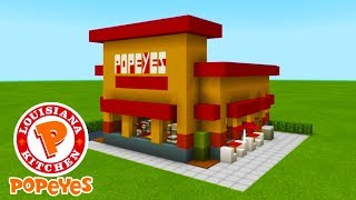 Minecraft Tutorial: How To Make A Popeyes Chicken Fast Food Restaurant "2019 City Tutorial"