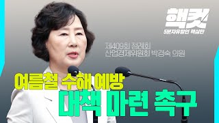 여름철 수해 예방 대책 마련 촉구 #박경숙 [핵컷] | 충청북도의회