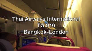 (HD) Thai Airways International Boeing 747-400 Flight Report: TG 910 Bangkok to London (Heathrow)