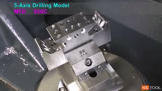 NS TOOL Machining: MFD 5-Axis Drilling Model