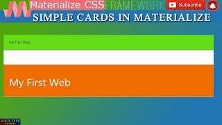 materialize css cards || how to create simple responsive cards in materialize css