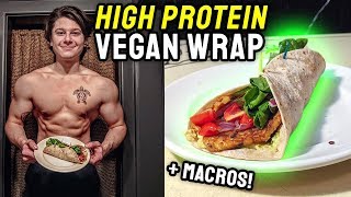 HIGH PROTEIN Vegan Tempeh Wrap Recipe (Macros Included)
