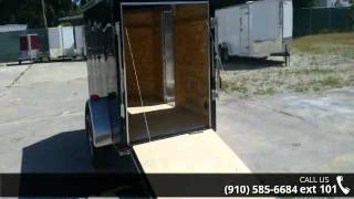 NEW 5x8 Blk Ext. ENCLOSED Trailer w/Vfront \u0026 RV Door! - ...