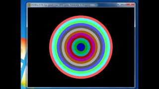 #32 Concentric Circles - C Graphics