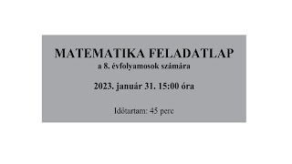 8 osztályos matek felvételi 2023. január 31. (1 - 10 feladat)