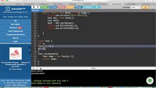 Returning Object - Passing object as a Parameter - Java Class