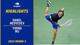 Daniil Medvedev vs. Yibing Wu Highlights | 2022 US Open Round 3
