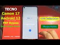 Tecno Camon 17 (CG6j) Android 12 FRP Bypass 100% Remove Google Account lock umt by Waqas Mobile