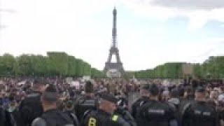 Paris protest in support of Floyd demos in US