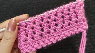 दो सलाई की आसान बुनाई, Rosebud 🌹 Knit Stitch