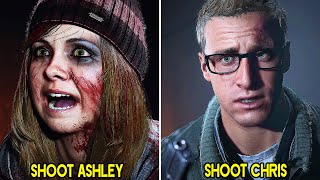 Chris Shoot Ashley VS Shoot Himself - All Choices & Outcomes - Until Dawn Remake