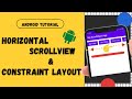 ScrollView Android Studio | Horizontal ScrollView