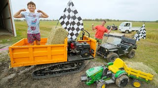 Using Random Vehicles To Race Around Farm