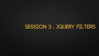 #5 Understanding jQuery in Tamil - jQuery Filters Part II