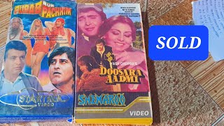 DOOSARA AADMI MOVIE 2 VHS VIDEOCASSETTE SOLD GUJARAT TO MUMBAI #MANGALBORICHA #VIDEOCASSETTE #VCR