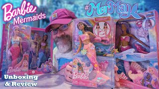 Barbie Mermaids Haul Unboxing & Review ~ Flower Magic Mermaid, Color Change Brooklyn & More ~ MerMay
