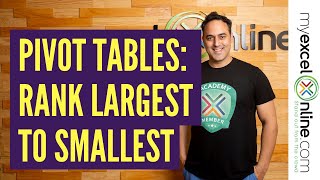 Pivot Table Excel Tutorial - Rank Largest to Smallest