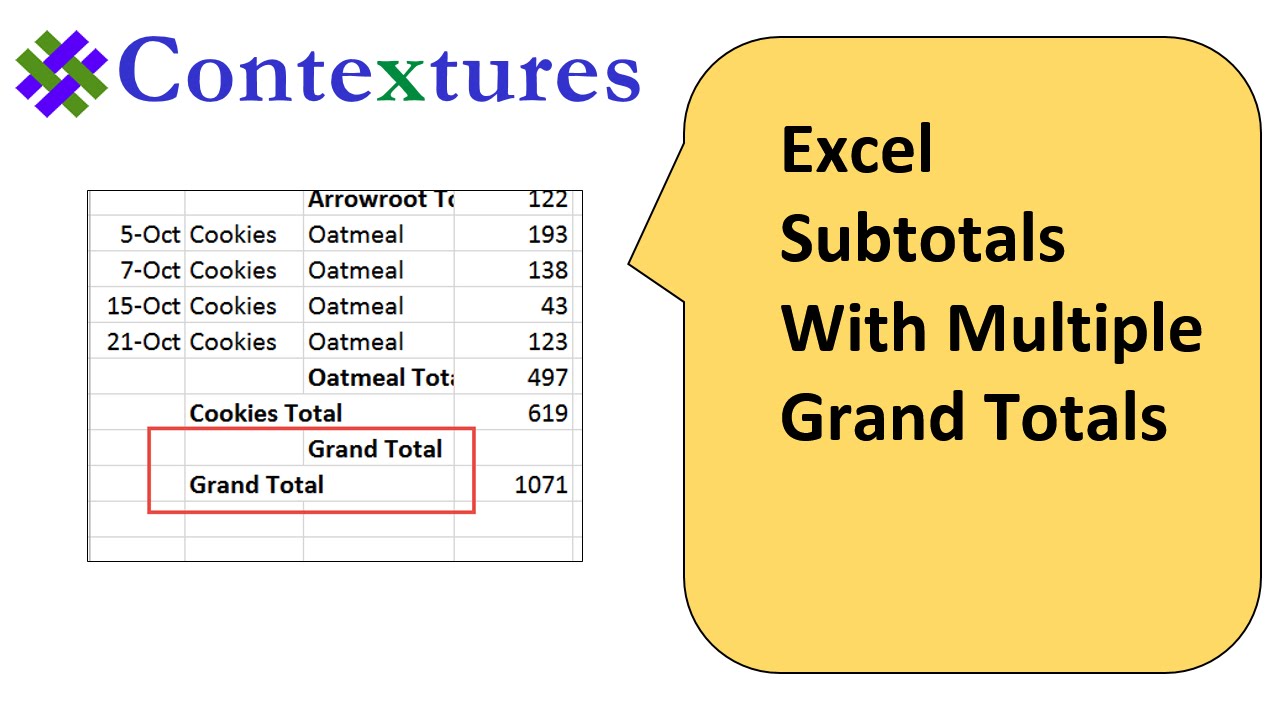 Add Multiple Subtotals In Excel Diamondgawer