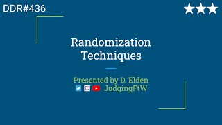 DDR#436 - Randomization Techniques