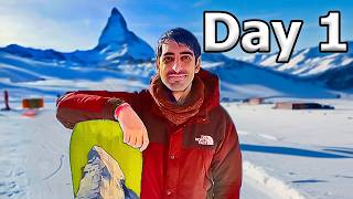 Snowboarding For The First Time! (in Zermatt - Switzerland)