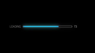LOADING BAR & PERCENTAGE COUNTER #1 | 4K 60FPS | Animated Neon Progress Indicator | White Strokes