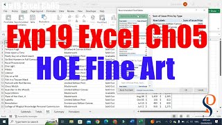 Exp19_Excel_Ch05_HOEAssessment_Fine_Art | Exp19 Excel Ch05 HOE Fine Art | Exp22 |  @PearsonSolution