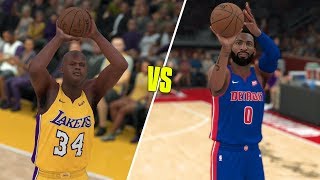 Shaquille O'neal VS Andre Drummond In A Three Point Contest! Who Is Worse? NBA 2K18 Challenge!