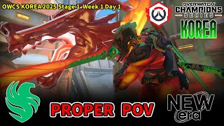 【Proper POV】Proper Team Falcons vs New Era OWCS 2025 Stage 1 Korea Week 1【Overwatch 2】