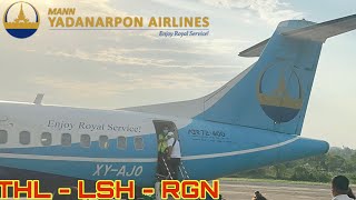 MANN YADANAPON AIRLINES Flight Experience:7Y675 Tachileik to Lashio to Yangon