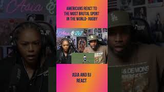 Americans React to The Most BRUTAL Sport In The World- Rugby #shorts #rugby  | Asia and BJ React