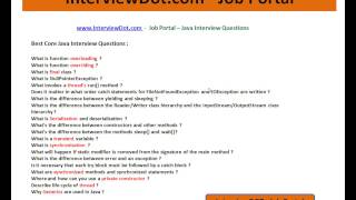 Best Core Java Interview Questions