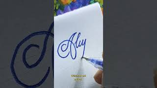 Aliya name calligraphy 🖌️🖍️ #calligraphy #drawing #video #shortvideo #shorts #youtube