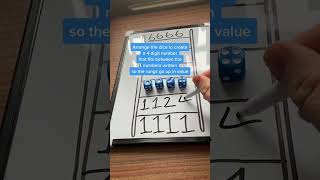 Maths Game 🎲 Dice Ladder Place Value Game #Shorts