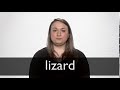 How to pronounce LIZARD in British English