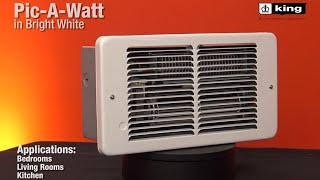 PAW Series In Bright White - Pic-A-Watt Wall Heater - King Electric