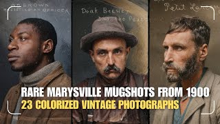 Rare 1900 Mugshots from Marysville / HD Colorized Photographs