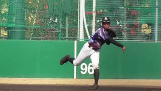 田中幹也 亜細亜大学（1年・東海大菅生）イニング間守備 ショート 2019/03/12 ロッテ浦和球場 中日ドラゴンズ ドラフト6位