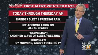 Thunder sleet, freezing rain make up winter mix